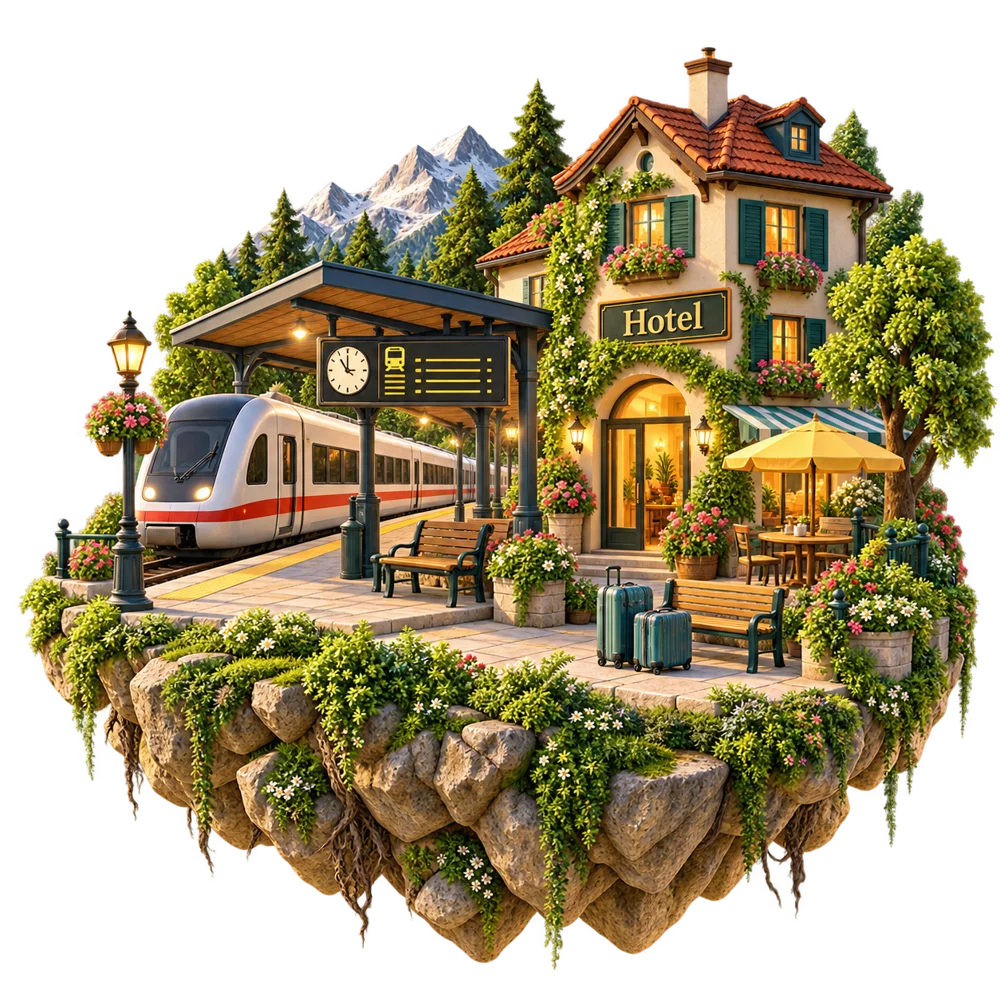 A distant holiday island